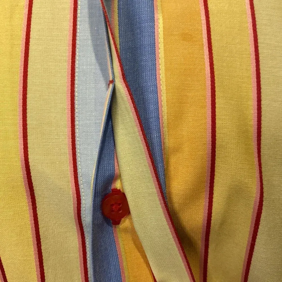 Attitude Soho Large Button Down Dress Shirt Stripes with Hidden Buttons - Picture 3 of 8